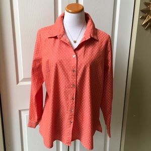 Stretch Denim Printed Long Sleeve Shirt